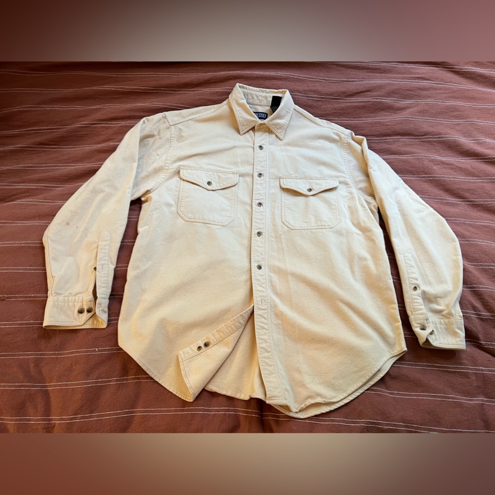 Land's End - Thick Cotton - Button Down Work Shirt